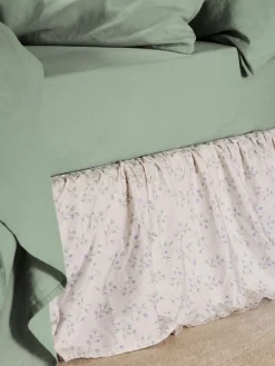 Cream Spring Sprig Cotton Valance