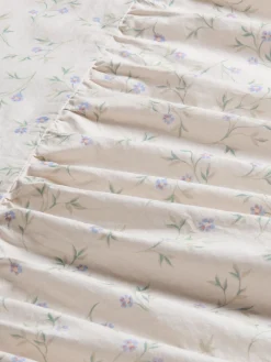 Cream Spring Sprig Cotton Valance