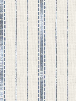Denim Blue Ticking Stripe Wallpaper