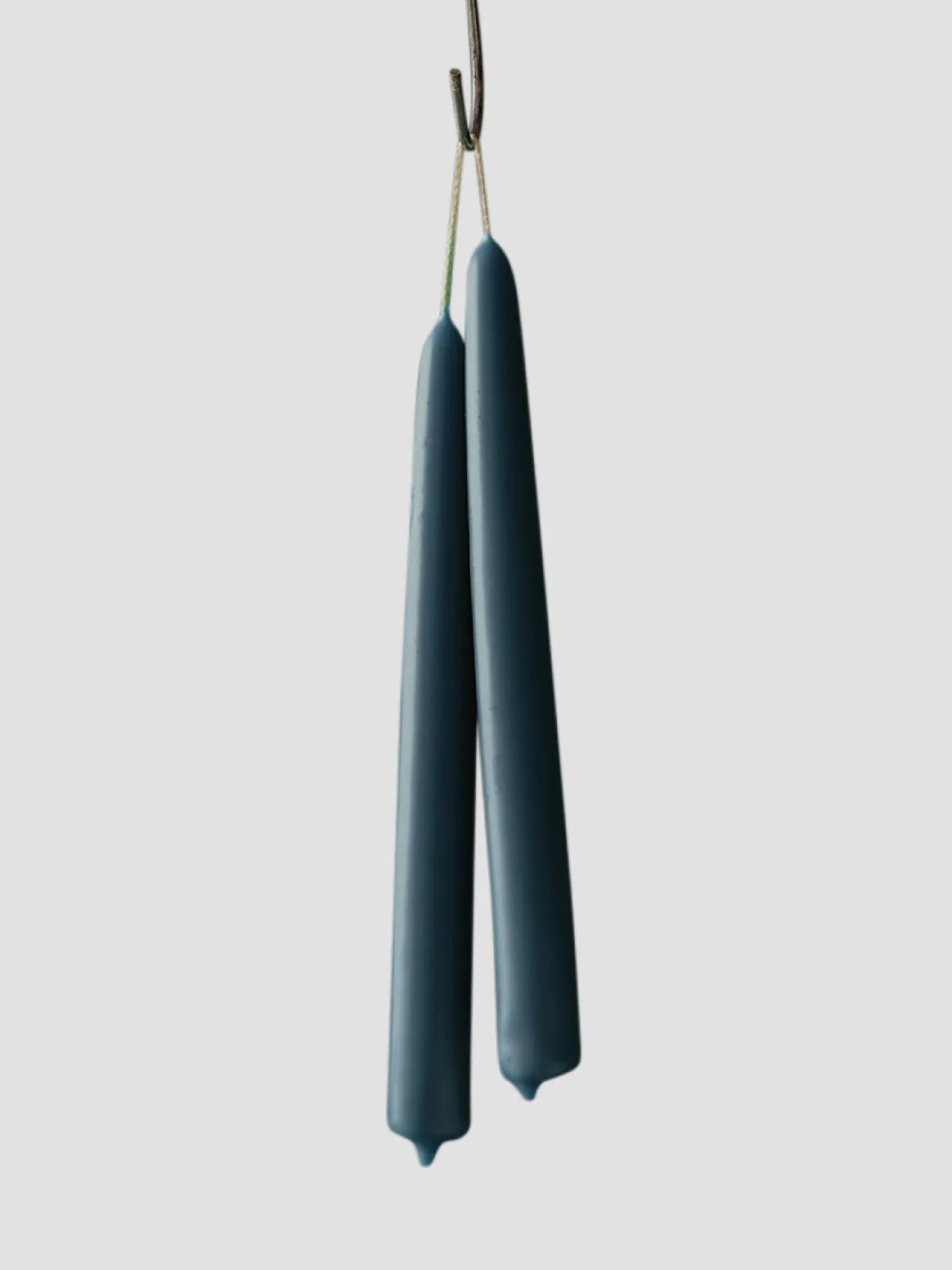 Dove Blue Beeswax Dining Candles Set of 2