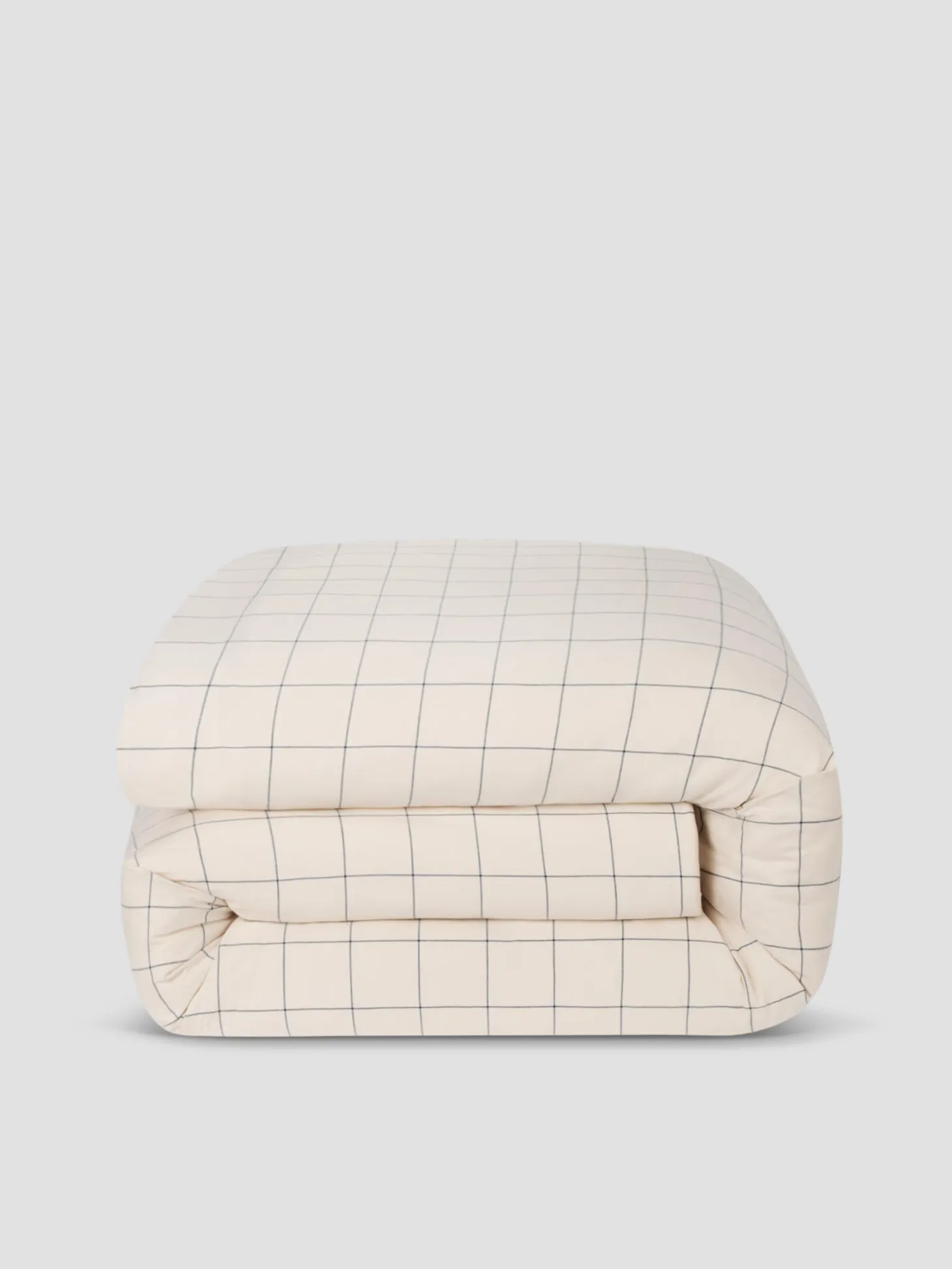 Dream Blue Burlow Plaid Cotton Percale Duvet Cover
