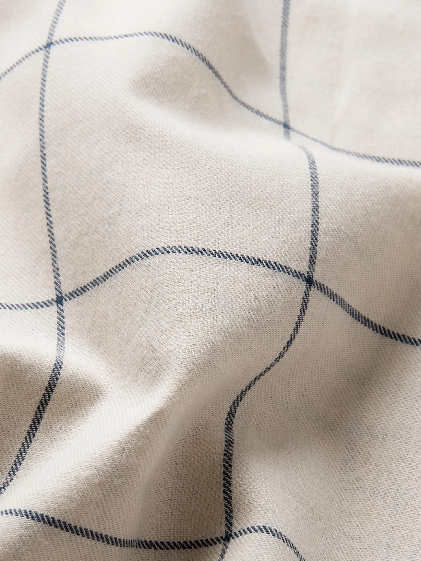 Dream Blue Burlow Plaid Cotton Percale Duvet Cover