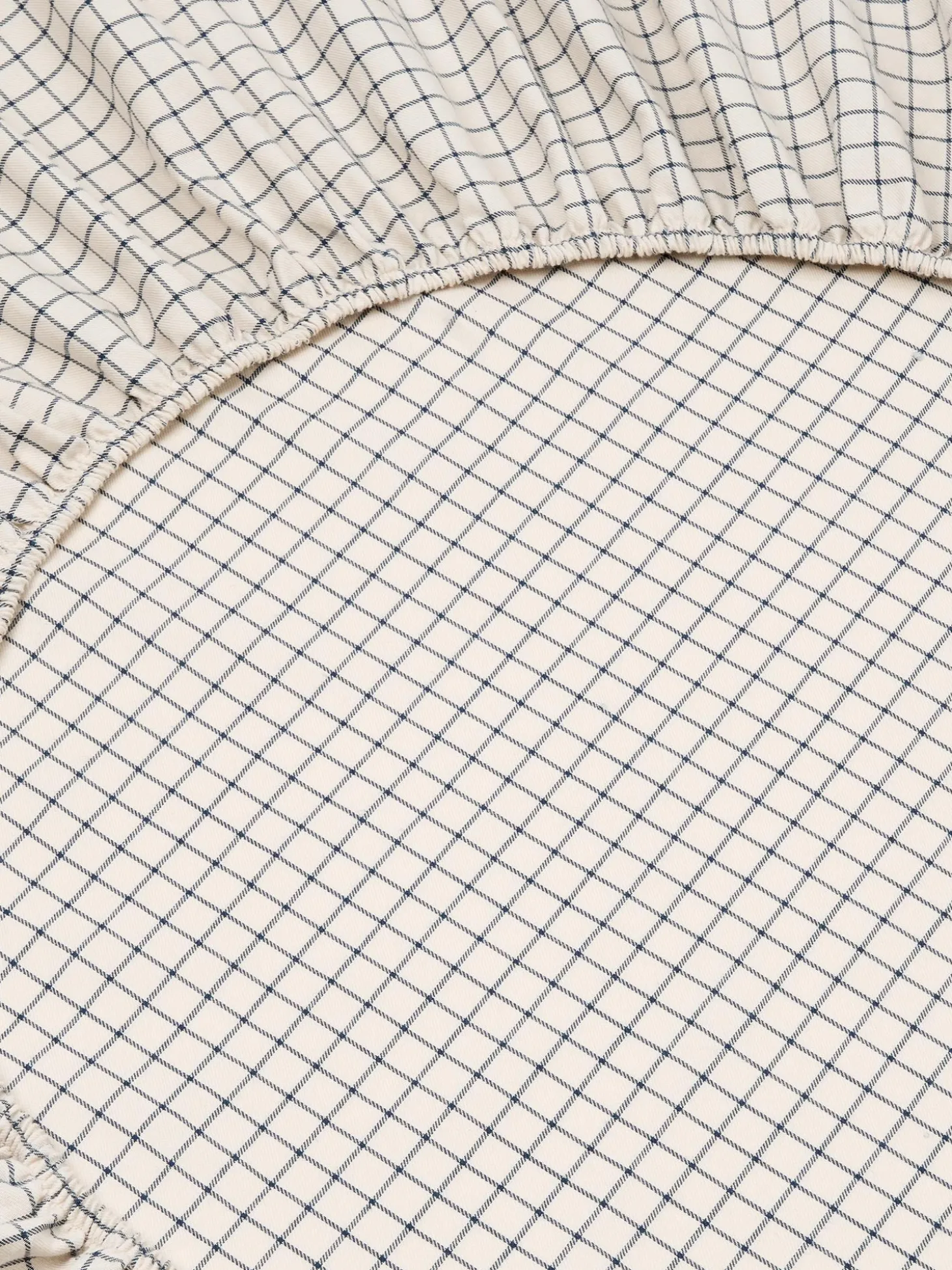 Dream Blue Burlow Plaid Cotton Percale Fitted Sheet