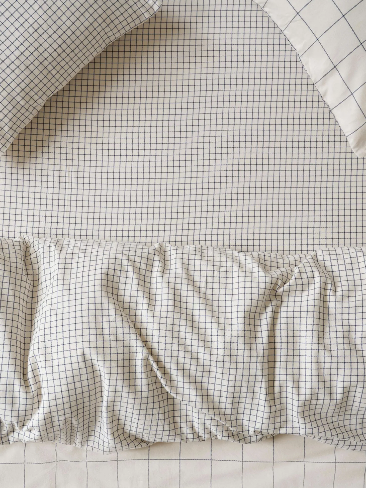 Dream Blue Burlow Plaid Cotton Percale Fitted Sheet