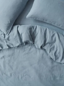Dusk Blue 100% Linen Duvet Cover