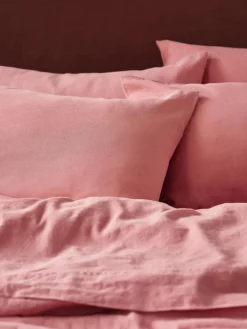 Dusty Pink Linen Blend Pillowcases (Pair)
