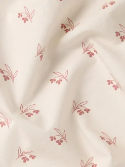 Dusty Pink Martha Floral Cotton Fitted Sheet