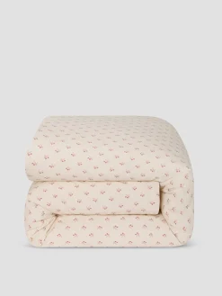 Dusty Pink Martha Floral Cotton Duvet Cover