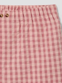 Dusty Pink & Rose Gingham Cotton Boxer Shorts