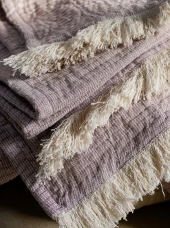 Elderberry Cotton Textured Throw
