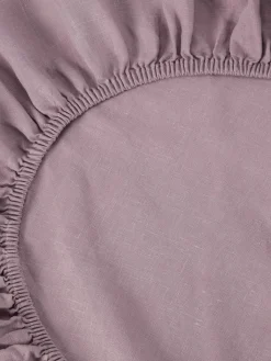 Elderberry Linen Blend Fitted Sheet