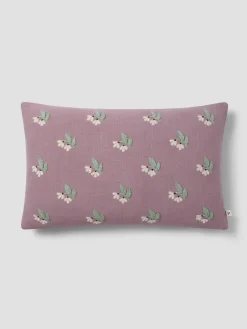 Elderberry Snowdrop Embroidered Filled Cushion