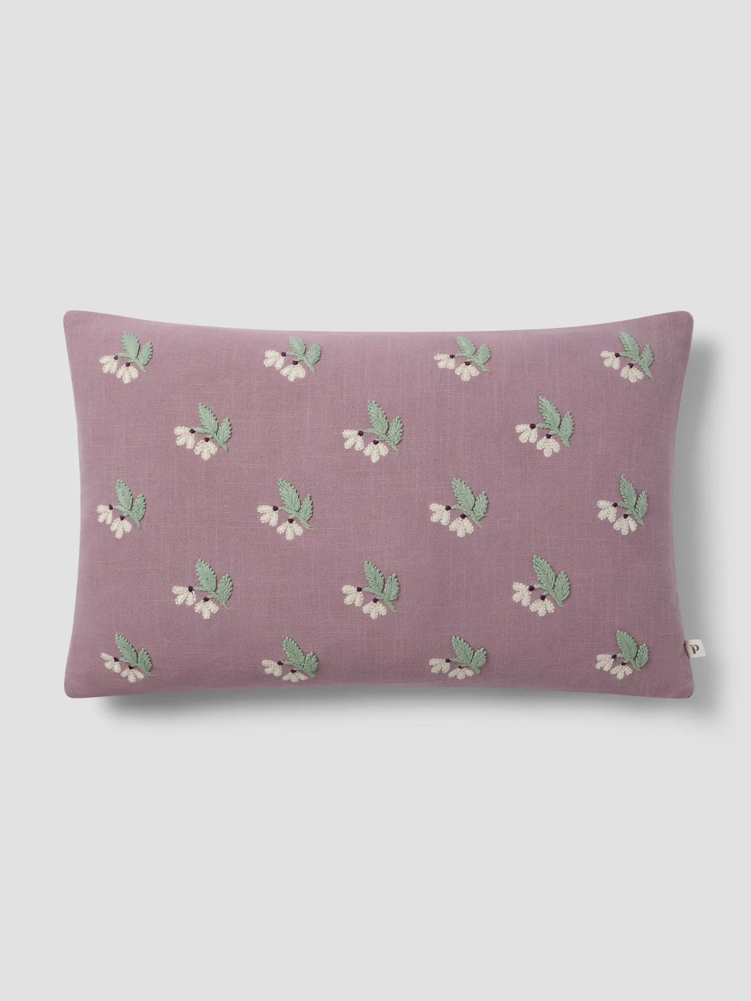 Elderberry Snowdrop Embroidered Filled Cushion