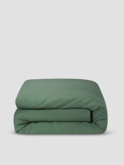 Elm Green Linen Blend Duvet Cover