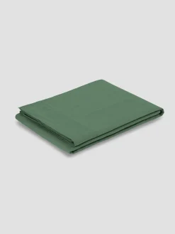Elm Green Linen Blend Flat Sheet