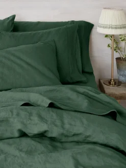 Elm Green Linen Blend Pillowcase (Pair)