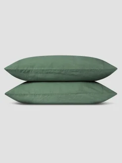 Elm Green Linen Blend Pillowcase (Pair)