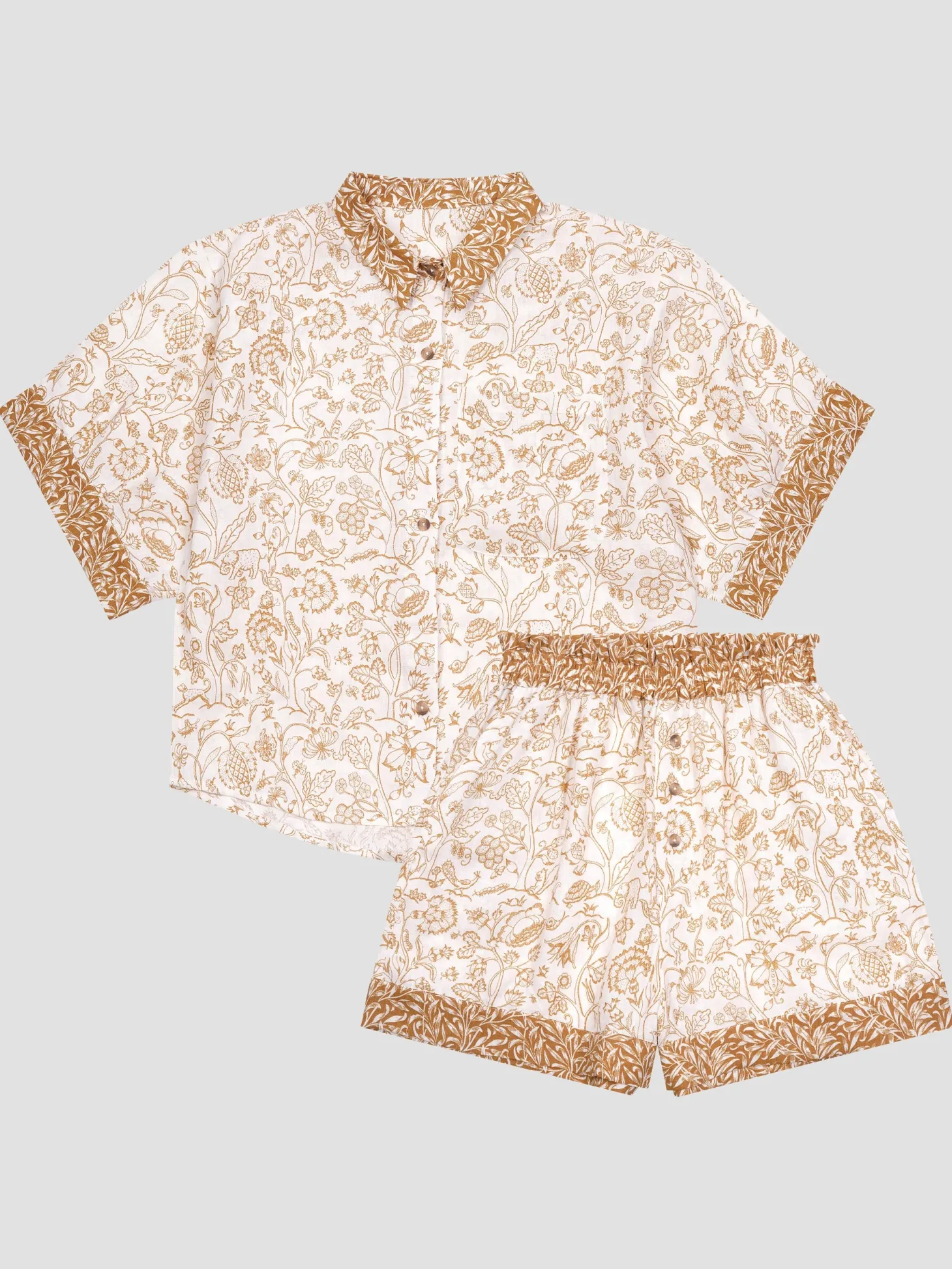 Ernest White Middlemore Linen Women’s Pajama Shorts Set
