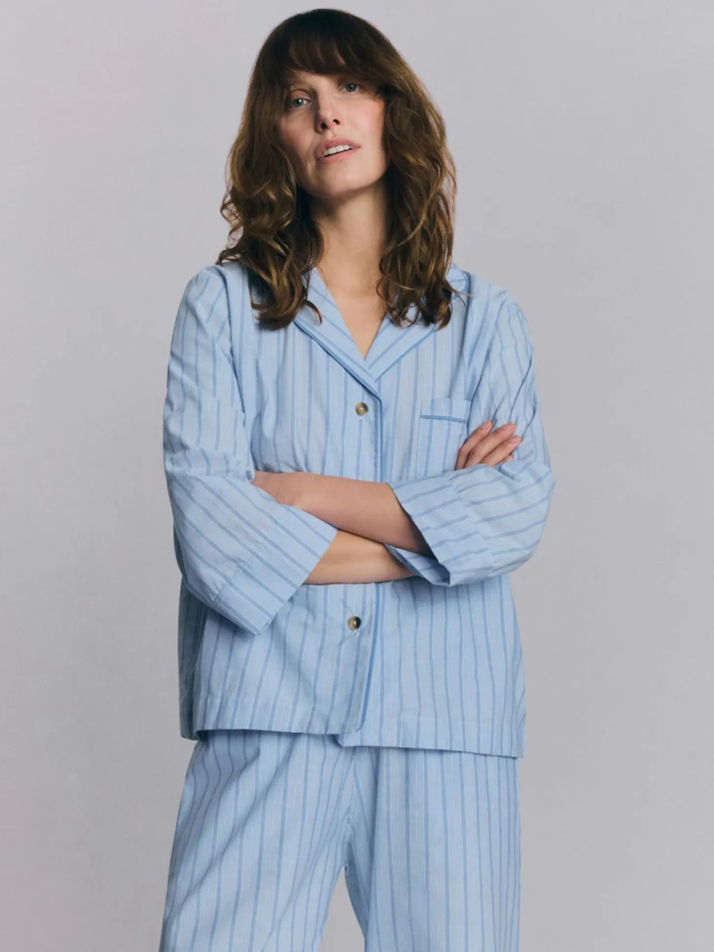 Favorite Stripe Cotton Cropped Pajama Set