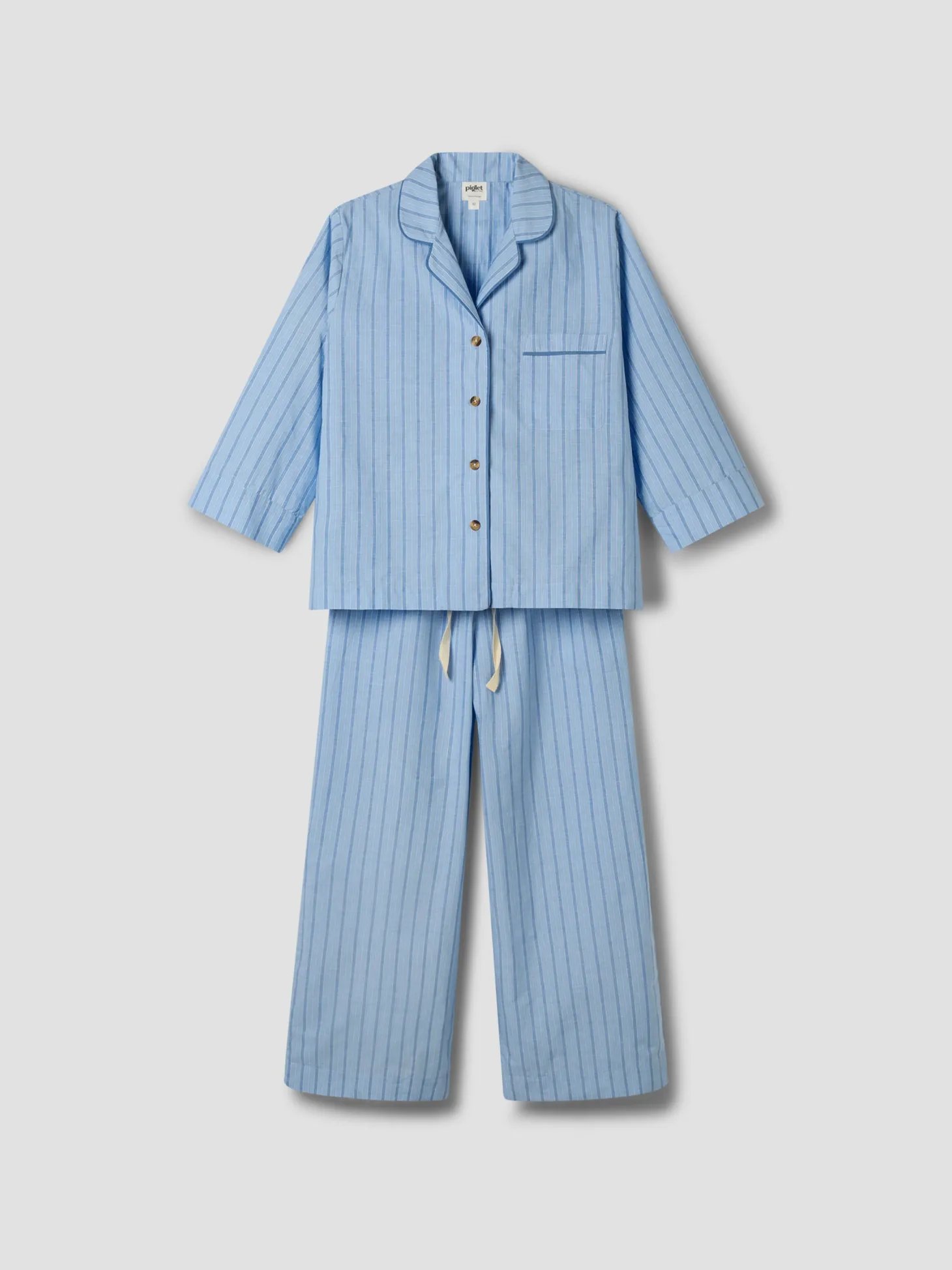 Favorite Stripe Cotton Cropped Pajama Set