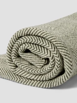 Fern Green Herringbone Wool Blanket