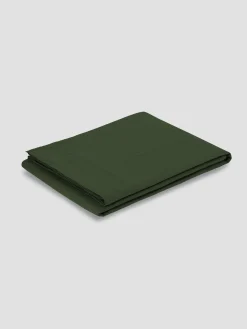Fern Green Linen Blend Flat Sheet