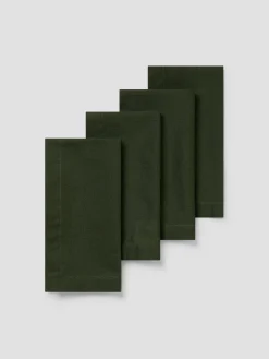 Fern Green Linen Blend Napkins Set of 4