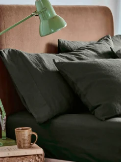 Fern Green 100% Linen Pillowcases (Pair)