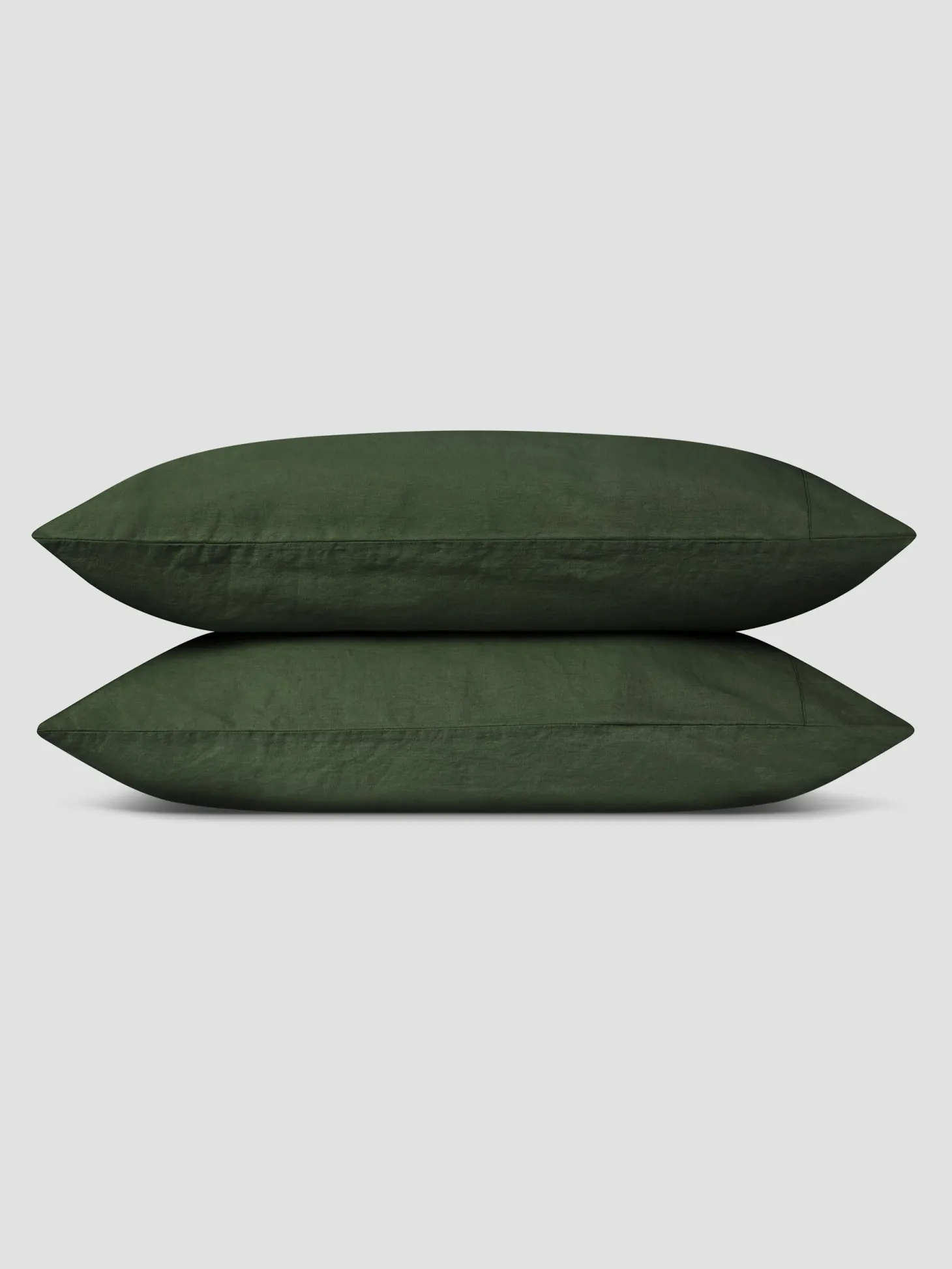 Fern Green 100% Linen Pillowcases (Pair)