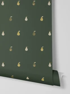 Fern Green Pears Wallpaper
