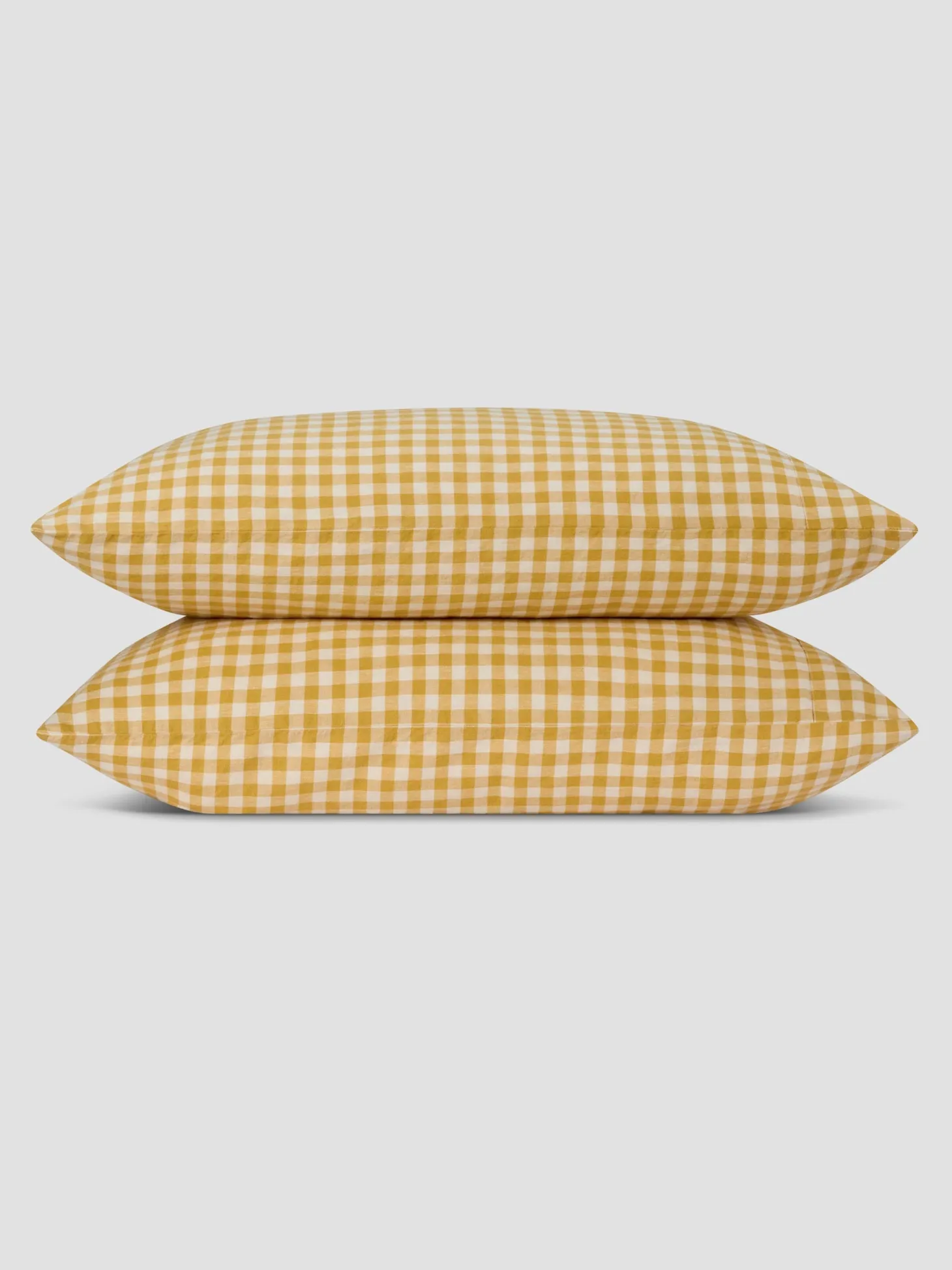 Honey Gingham Linen Blend Pillowcase (Pair)