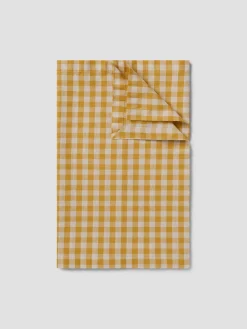 Honey Gingham Linen Blend Table Runner