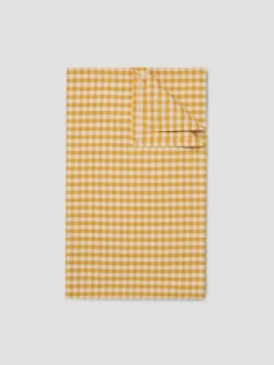 Honey Gingham Linen Blend Tablecloth