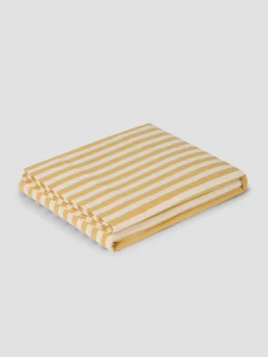 Honey Pembroke Stripe Linen Blend Flat Sheet