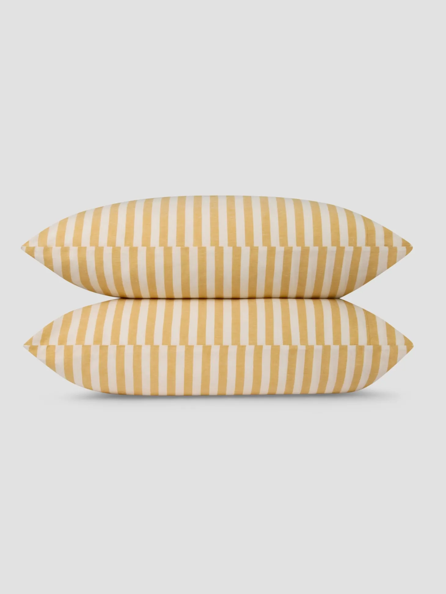 Honey Pembroke Stripe Linen Blend Pillowcases (Pair)