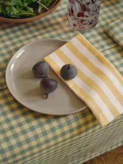 Honey Pembroke Stripe Linen Blend Napkins Set of 4