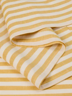 Honey Pembroke Stripe Linen Blend Table Runner