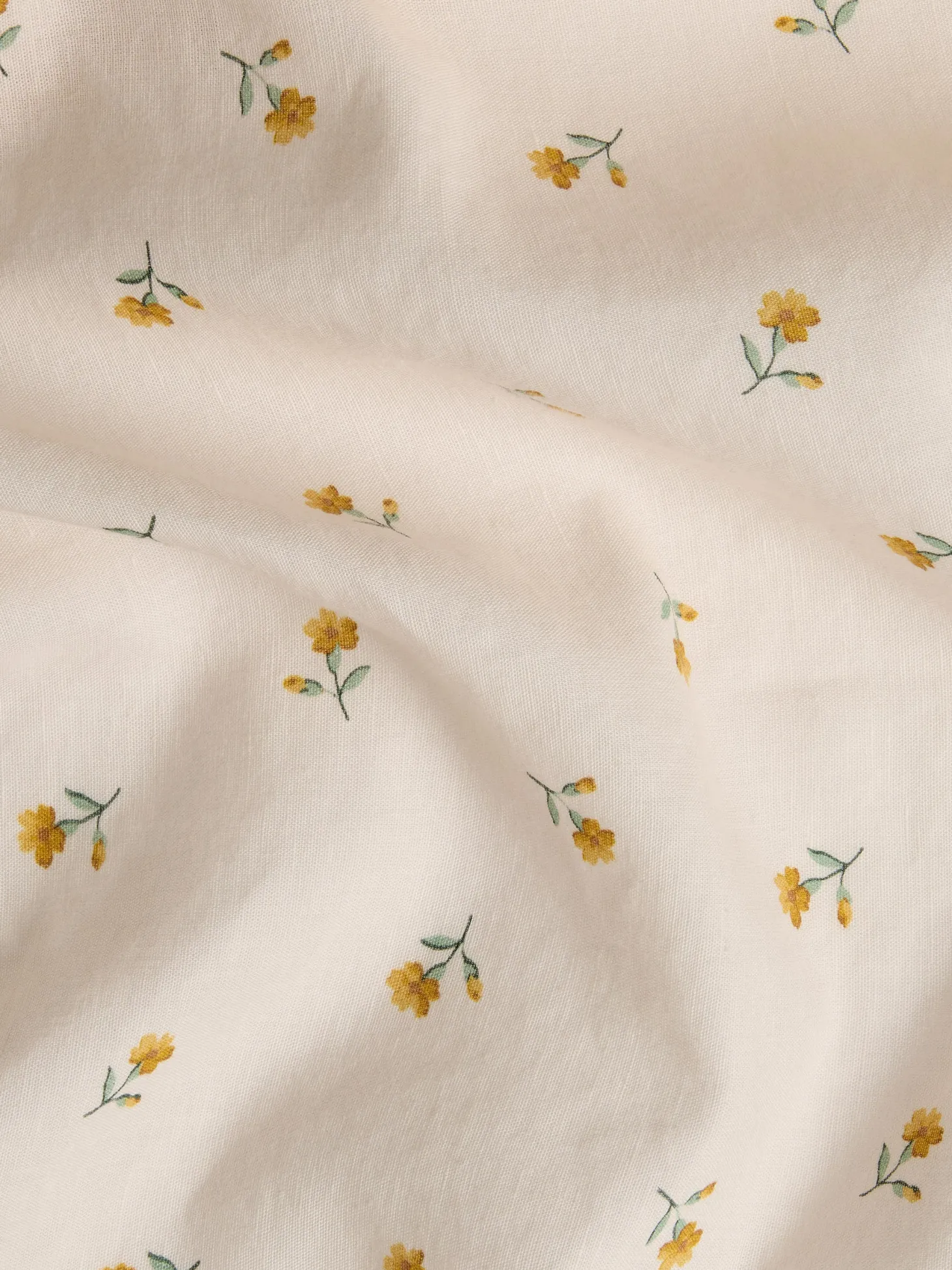 Honey Posy Bud Linen Blend Duvet Cover