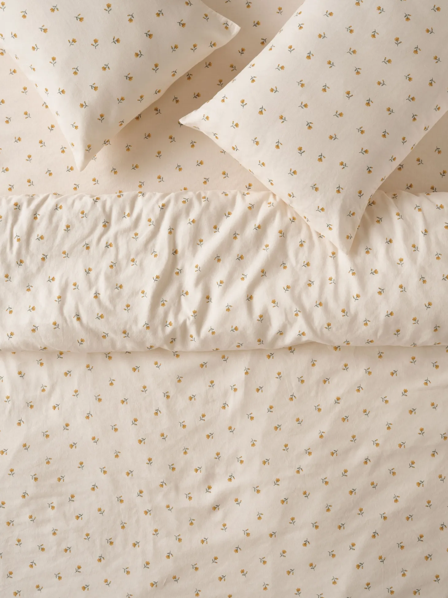 Honey Posy Bud Linen Blend Duvet Cover