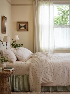 Honey Posy Bud Linen Blend Duvet Cover