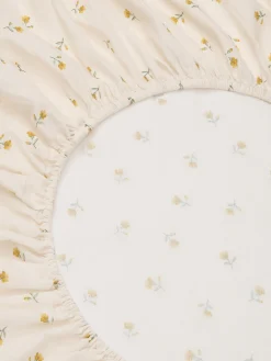 Honey Posy Bud Linen Blend Fitted Sheet