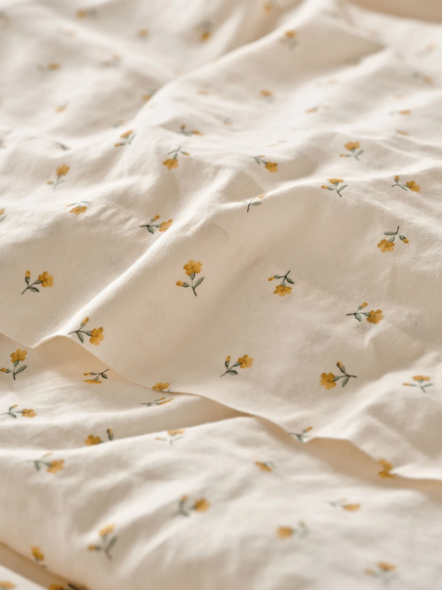 Honey Posy Bud Linen Blend Flat Sheet