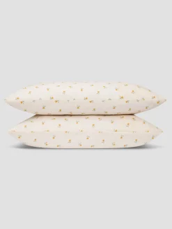 Honey Posy Bud Linen Blend Pillowcases (Pair)