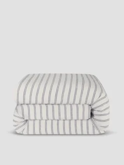 Ivory Kemptown Stripe Linen Blend Duvet Cover
