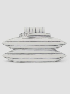 Ivory Kemptown Stripe Linen Blend Sheet Set