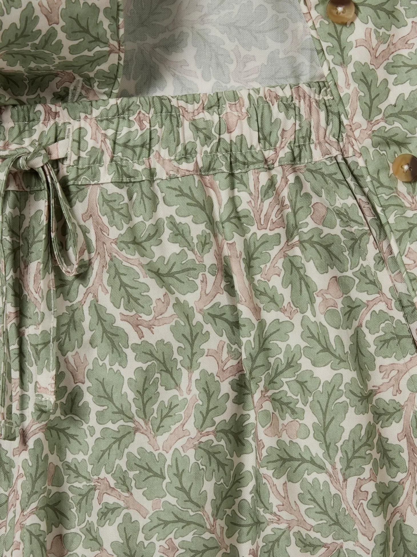 Leafy Arbour Oak Cotton Cropped Pants Set