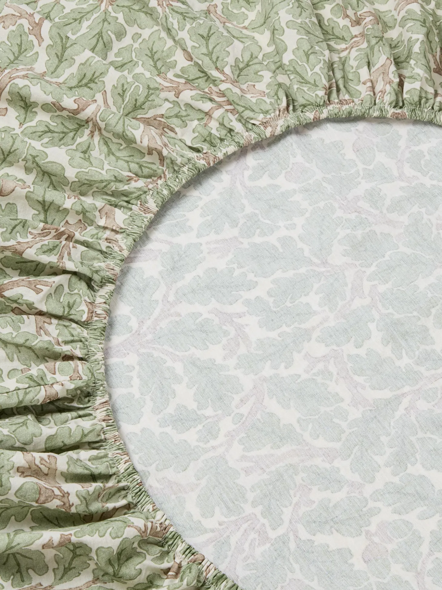 Leafy Arbour Oak Kids Cotton Fitted Sheet