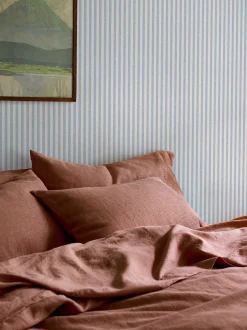Meadow Blue Pembroke Stripe Wallpaper