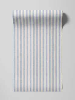 Meadow Blue Pembroke Stripe Wallpaper