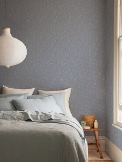 Meadow Blue Spring Sprig Wallpaper